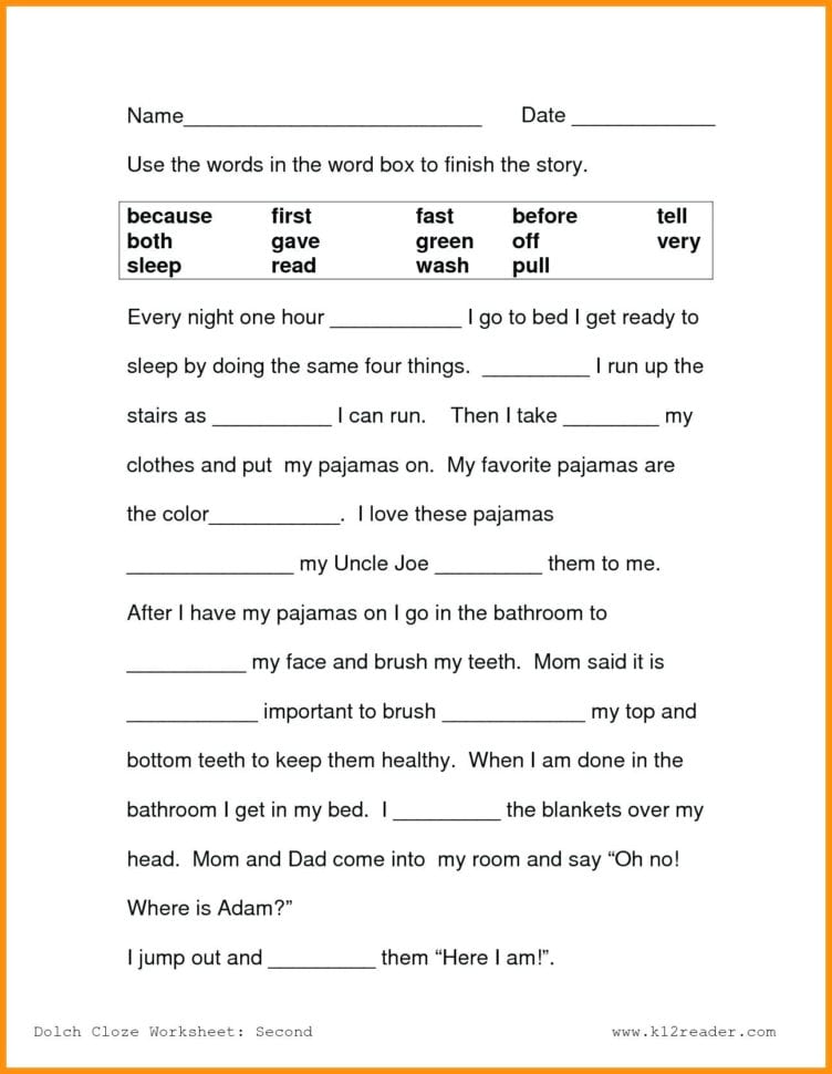 Ft Grade Reading Worksheets Free 1St Printable