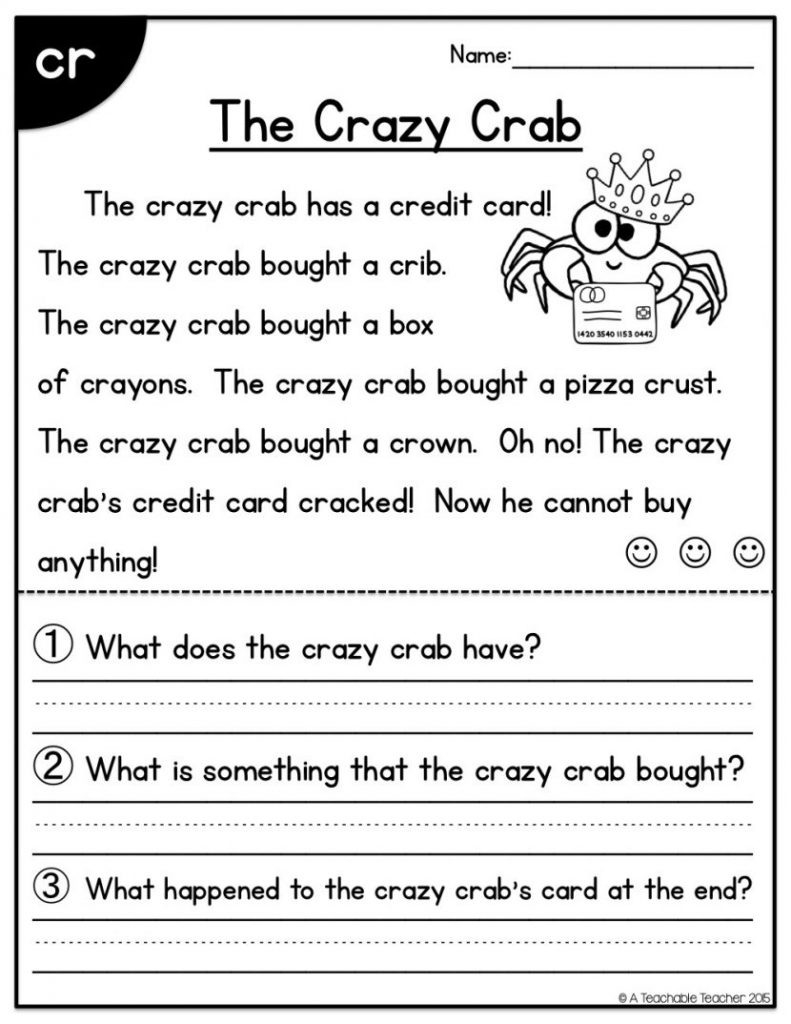 Ft Grade Reading Worksheets Free Report S