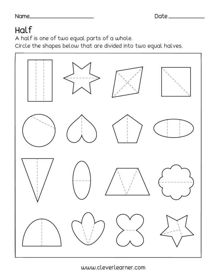 How To Divide Shapes Into Equal Parts