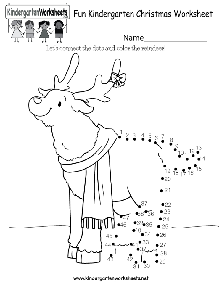 Fun Christmas Worksheet  Free Kindergarten Holiday