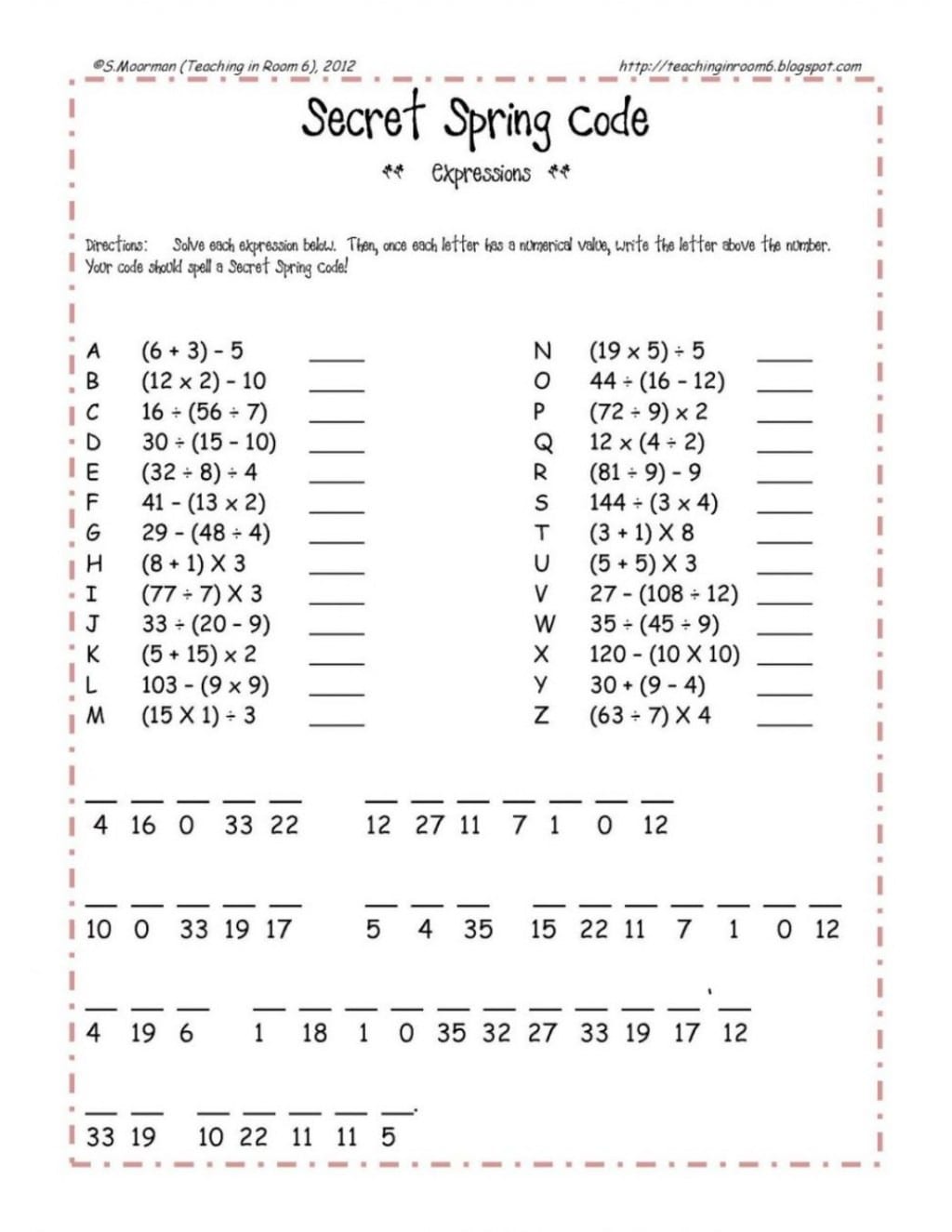 Fun Worksheets For Middle School db excel com