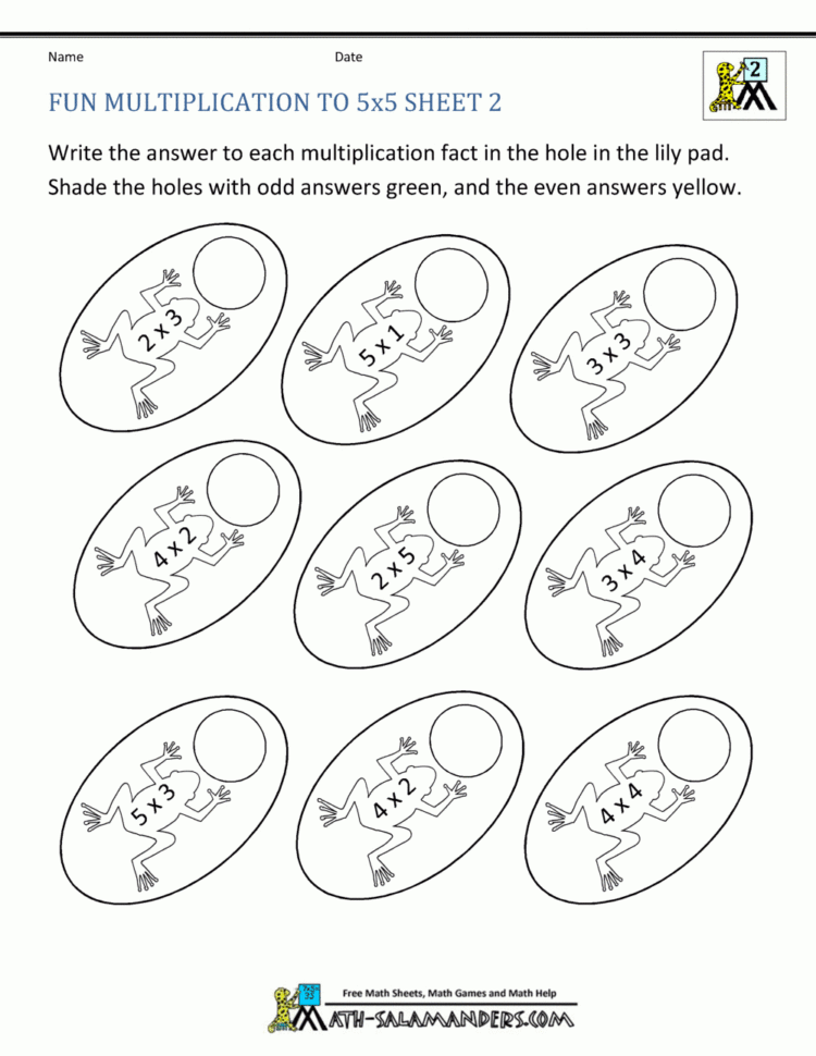 Fun Multiplication Worksheets To 10X10
