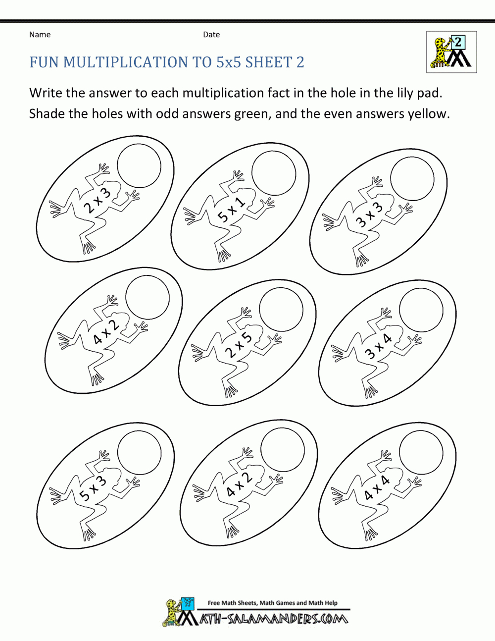 Fun Multiplication Worksheets To 10X10
