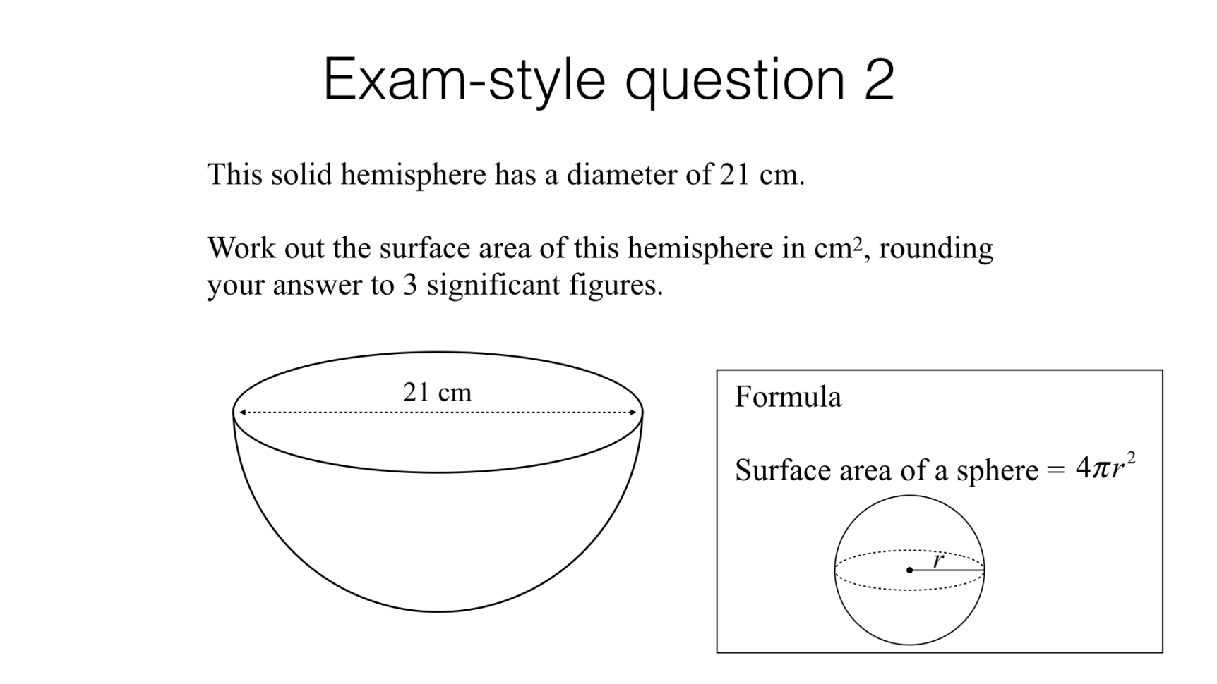 G17H – Surface Area Of Cylinders Spheres And Cones
