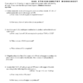 Gas Stoichiometry Worksheet