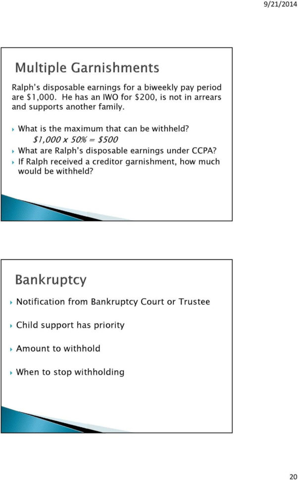 Ge Garnishment What Are Disposable Earnings For Ge