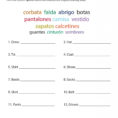Gender Of Nouns In Spanish Worksheet