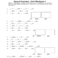 General Chemistry  Unit 9 Worksheet 1
