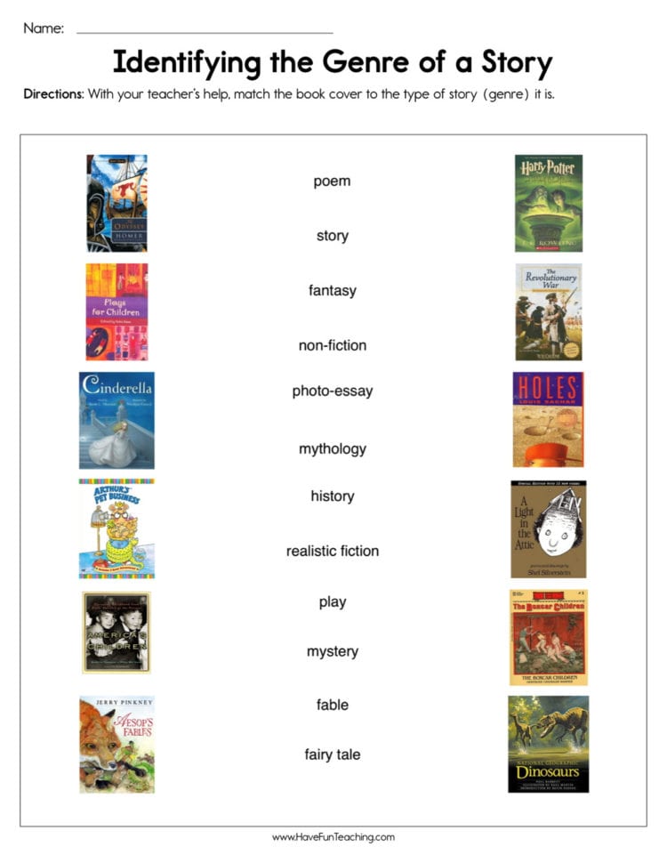 Genres Worksheets  Have Fun Teaching