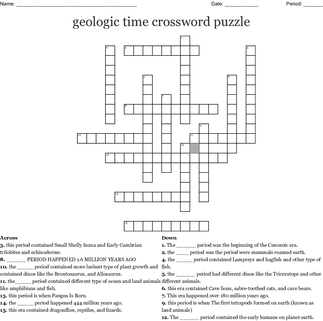 Geologic Time Scale Worksheet Answers Db excel