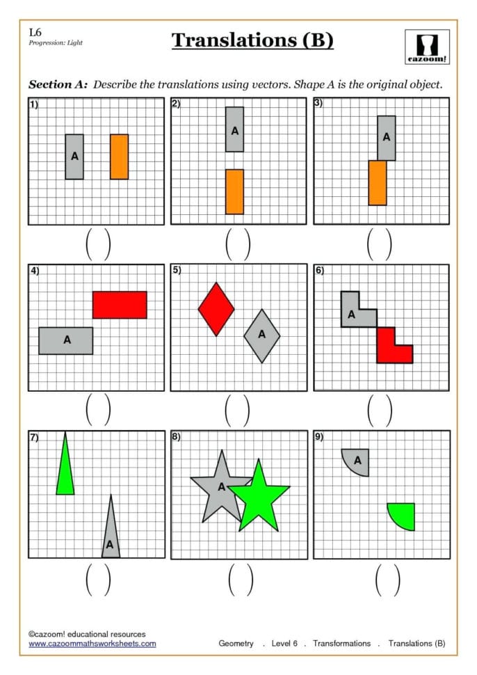 Geometric Dilations Worksheet Math Transformation Math