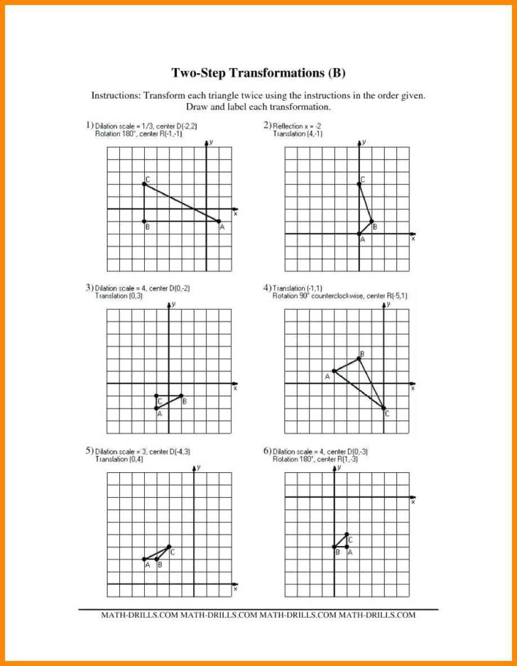 geometry rotation rules worksheet