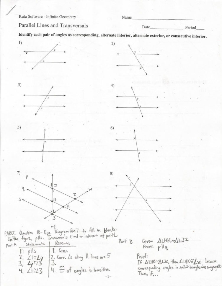 geometry assignment name the relationship