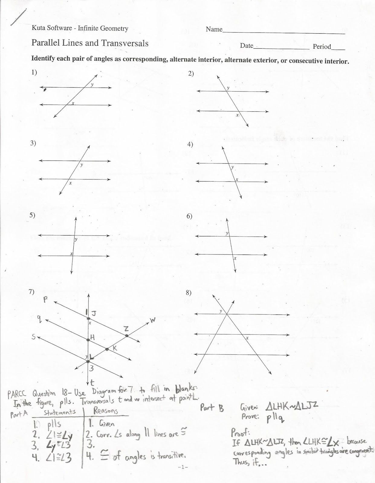 Geometry Angle Relationships Worksheet Answers db excel com