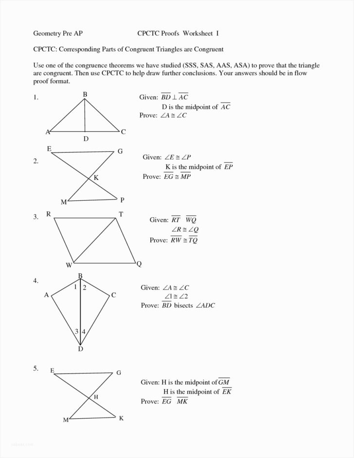 Geometry Cpctc Worksheet Answers Key db excel com