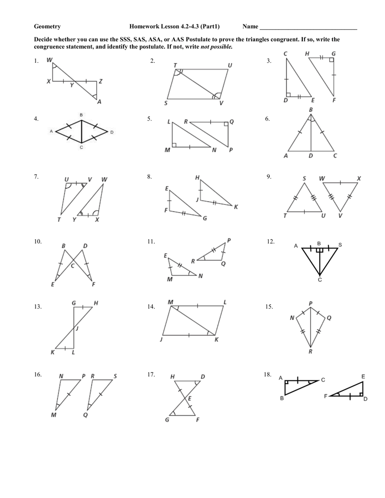 geometry homework 1 3 answers