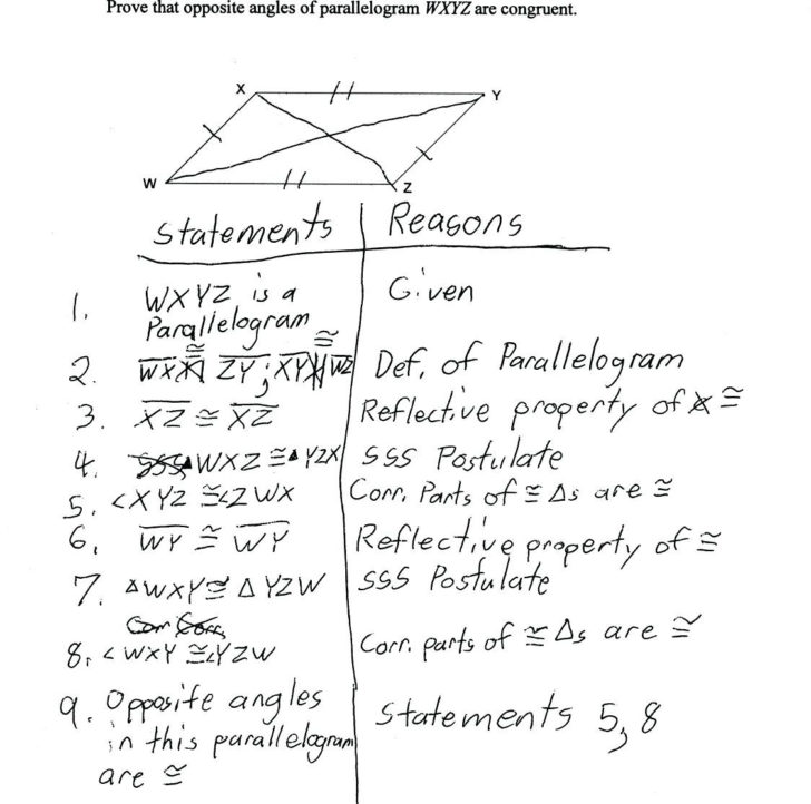 Parallelogram Proofs Worksheet With Answers — db-excel.com