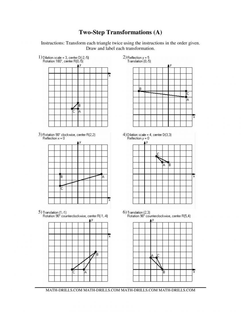 Geometry Reflection Worksheet Lobo Black Math Aids — db-excel.com