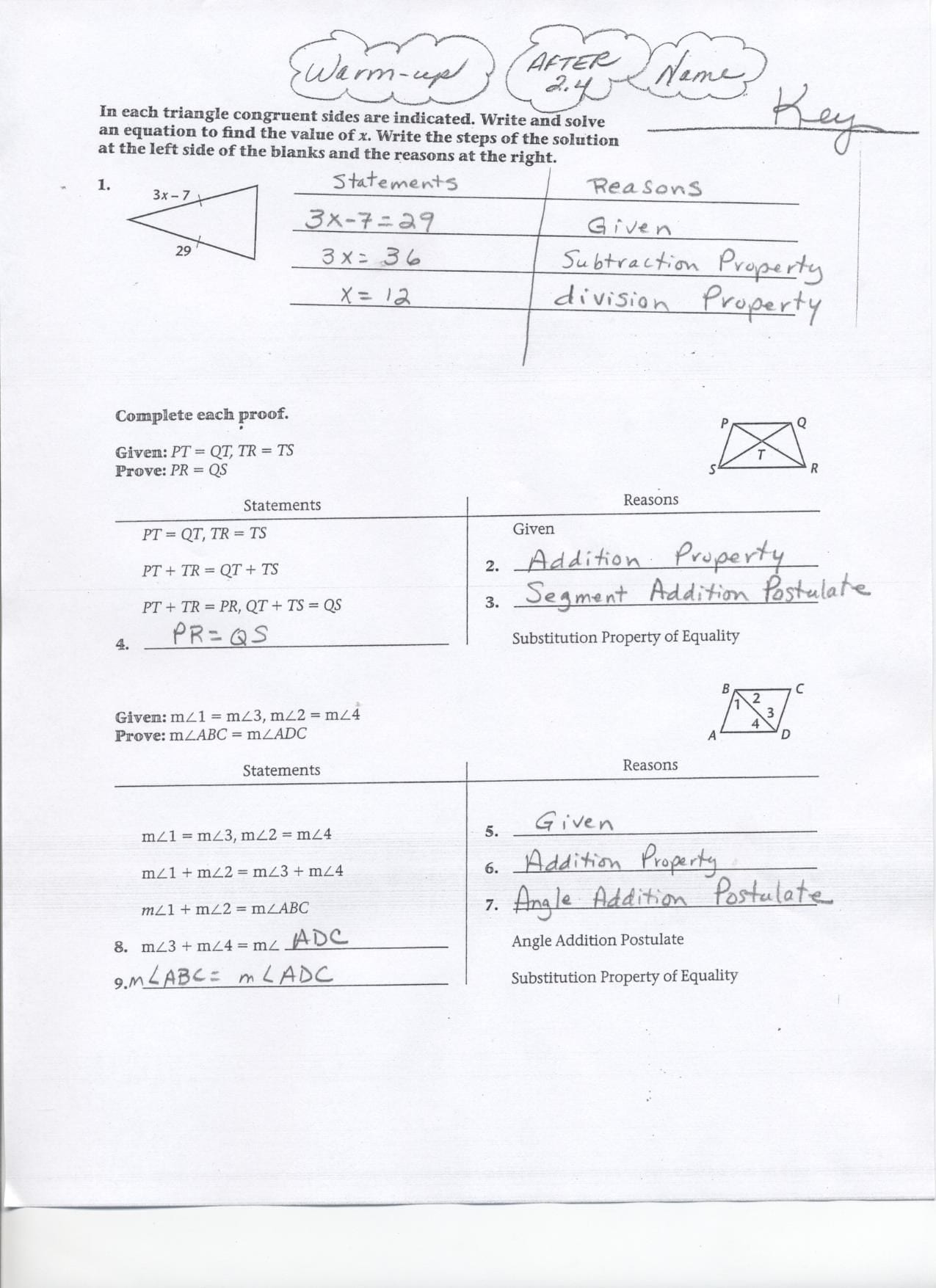 Geometry Segment And Angle Addition Worksheet Answer Key Db excel