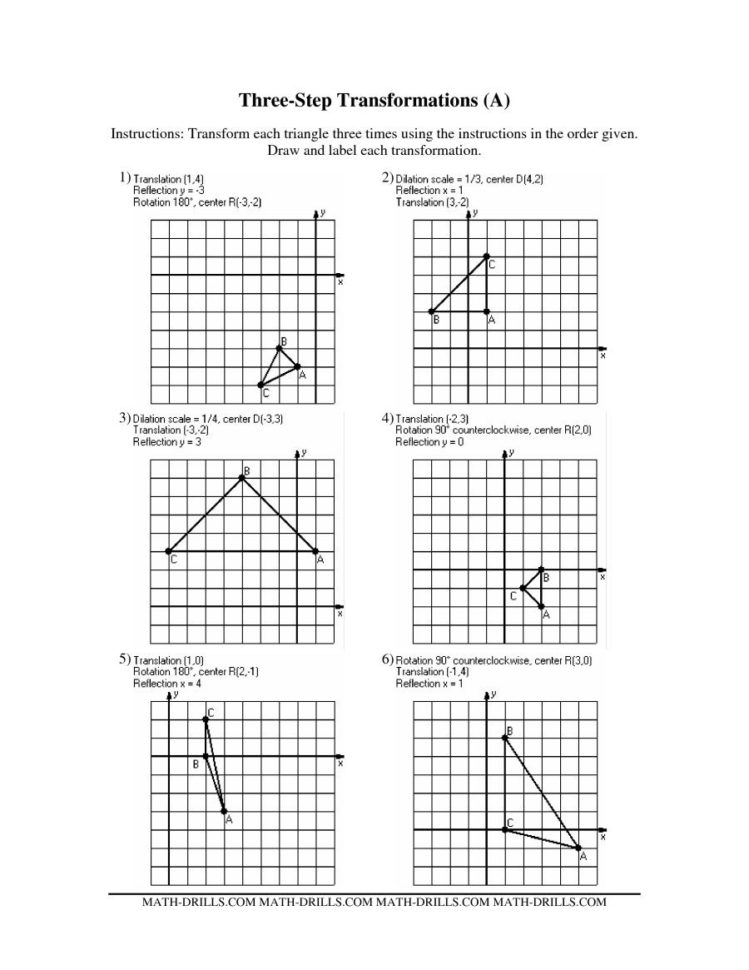Geometry Transformation Composition Worksheet Answers