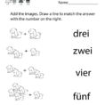 German Math Worksheet  Free Kindergarten Learning Worksheet