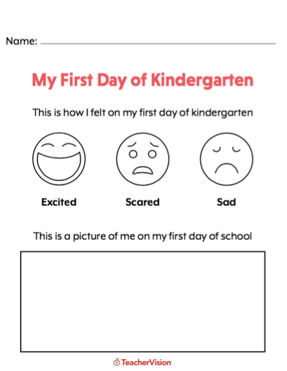 first day kindergarten activities