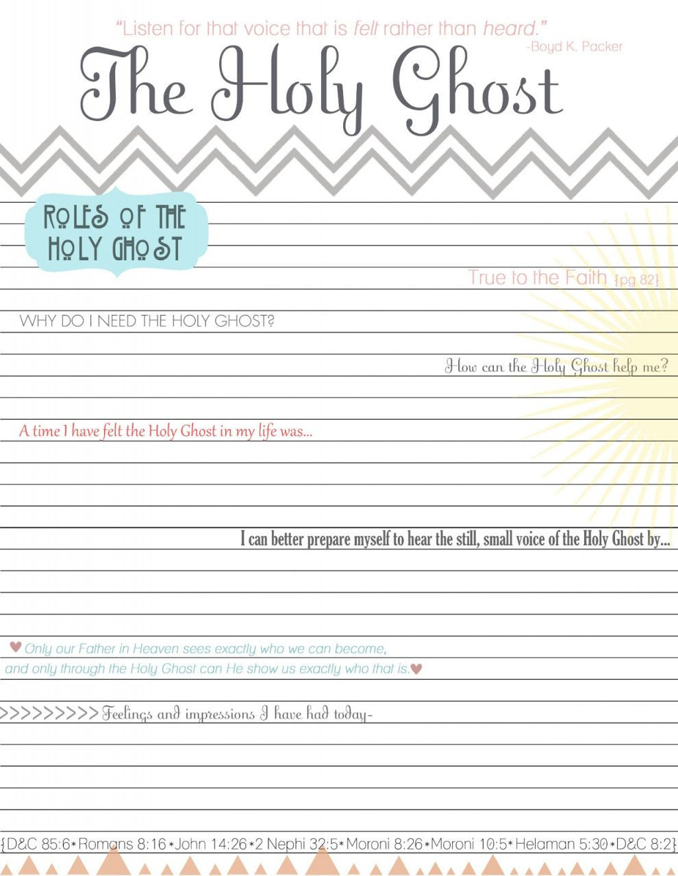 Gifts Of The Holy Spirit Worksheets  Netvs