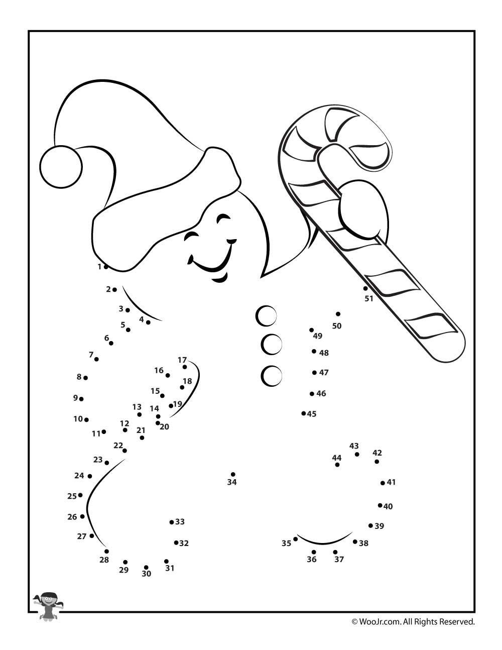 Gingerbread Man Connect The Dots Printable Worksheet  Woo