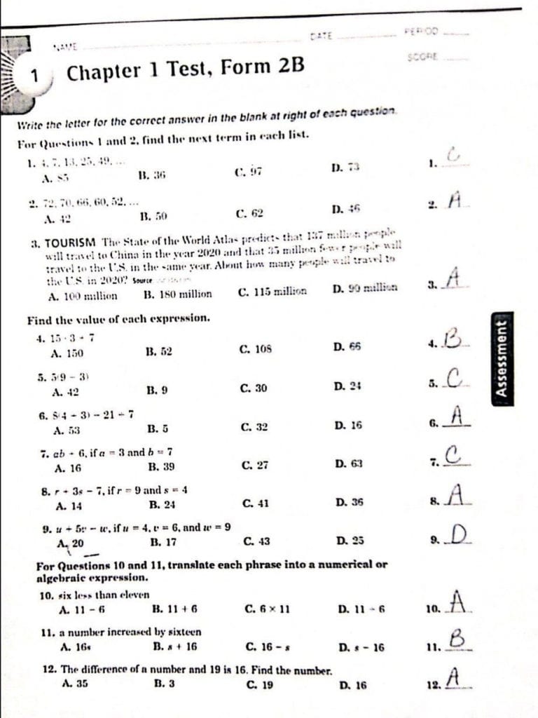 geometry chapter 4 homework answers