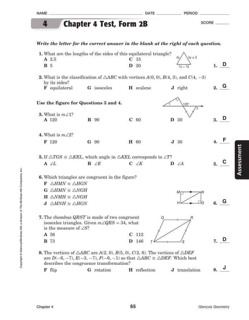 Glencoe Geometry Chapter 7 Worksheet Answers Acids And Bases