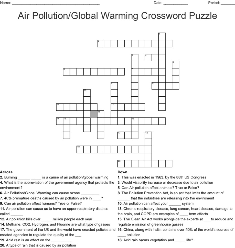 Global Rming Crossword  Word
