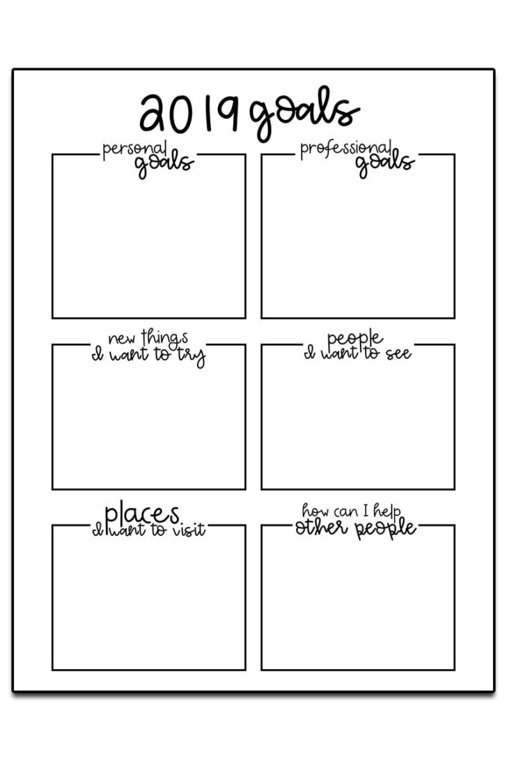 Goals Printable Worksheet