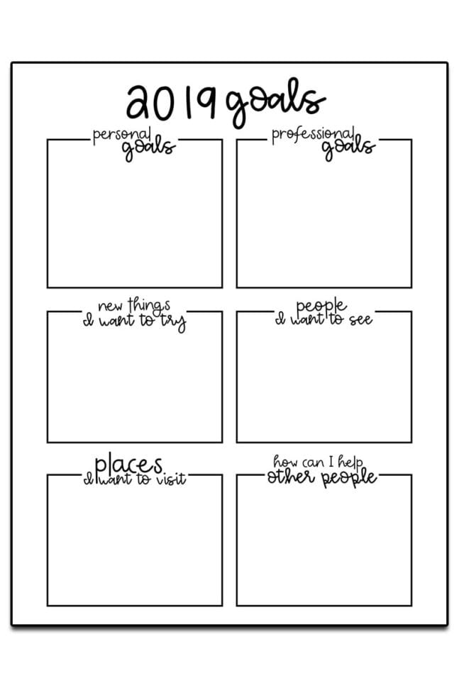 Goal Setting Worksheets  3 Free Goal Planner Printables