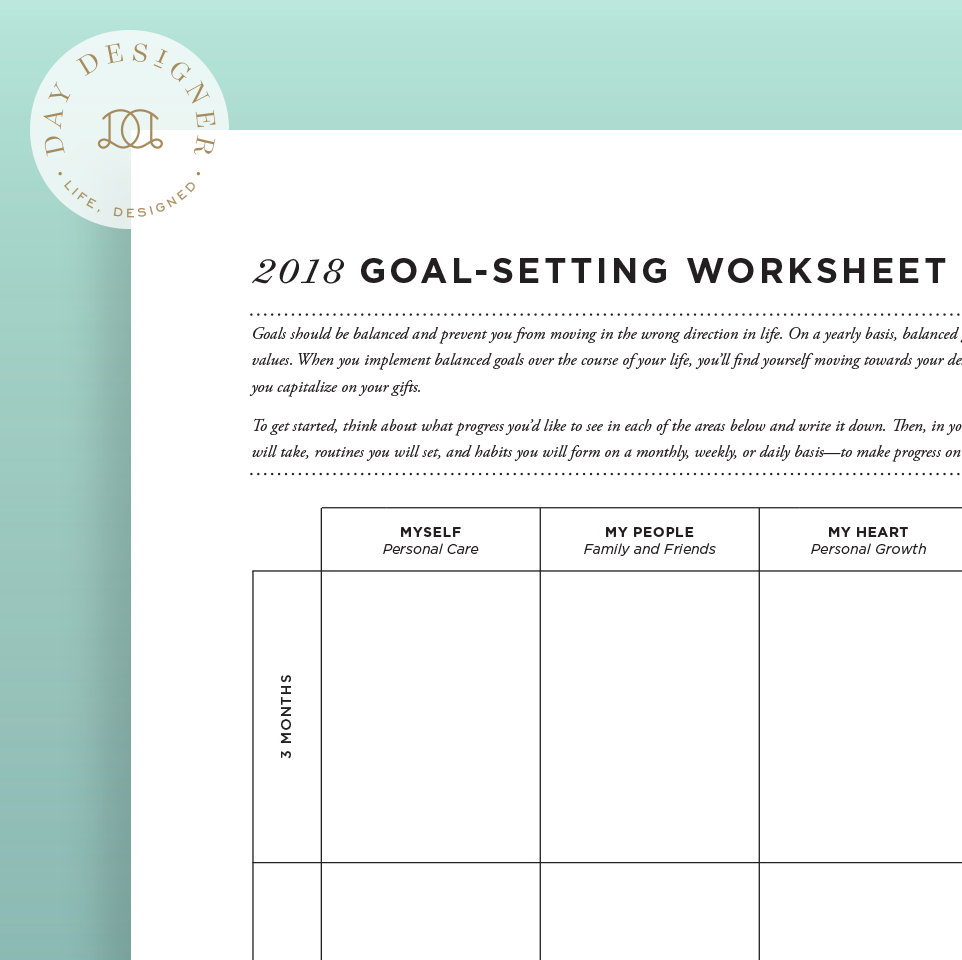 Goal Setting Worksheets For Your Success  Successgrid