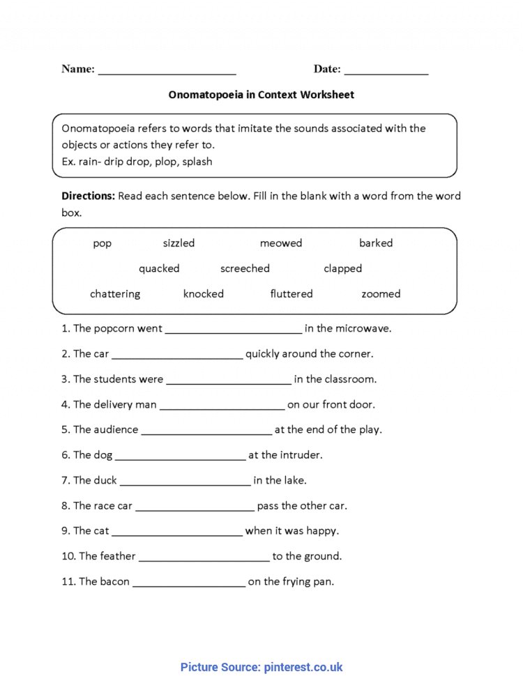 Good English Lesson Plan Grade 3 Onomatopoeia In Context