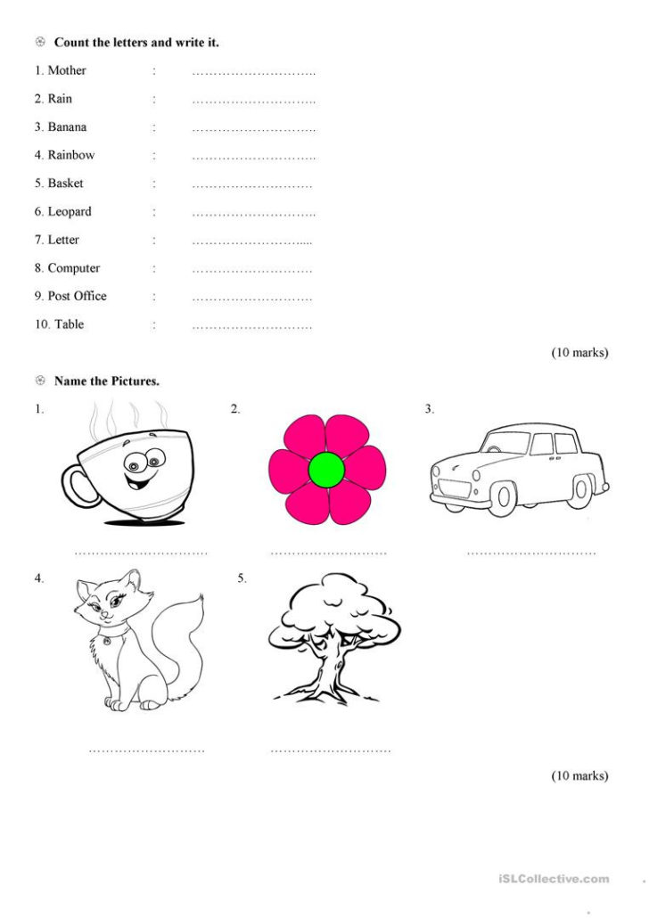 English Worksheets For Grade 1 Db excel