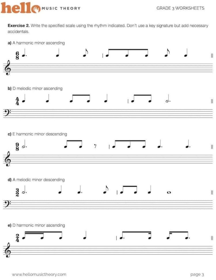 Grade 3 Music Theory Worksheets  Hello Music Theory Learn