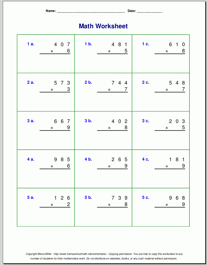 multiply using partial products 4th grade worksheets db