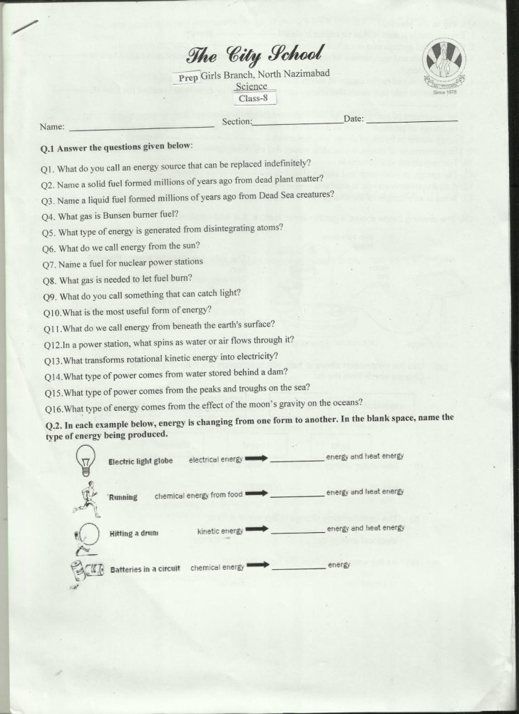 Science Worksheets For Grade 8 — db-excel.com