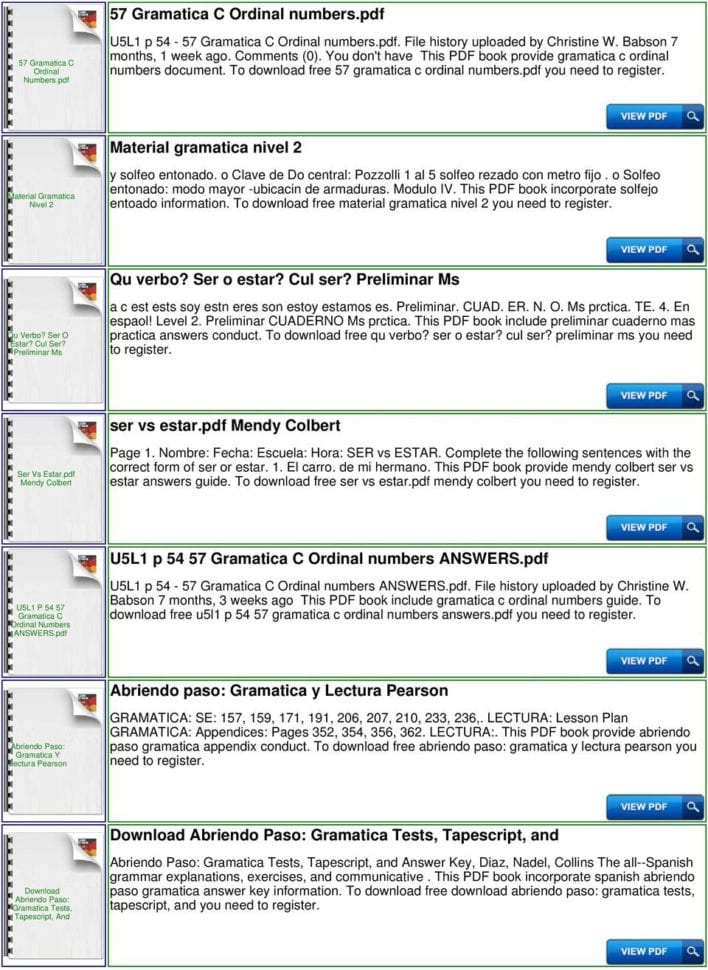 Gramatica C Ser And Estar Answer Key  Pdf