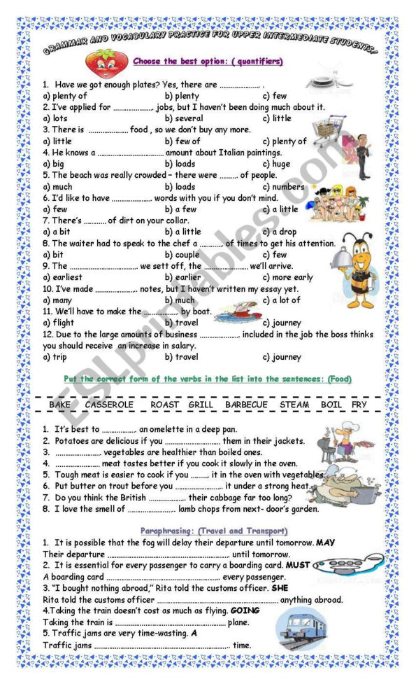 Grammar And Vocabulary Practice For Upper Intermediate Students
