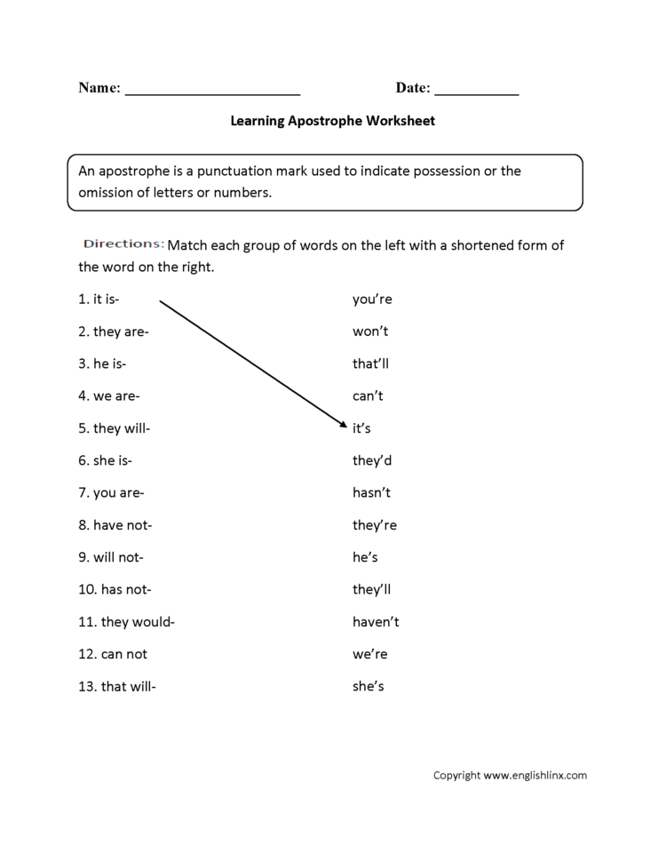 Grammar Worksheets  Punctuation Worksheets