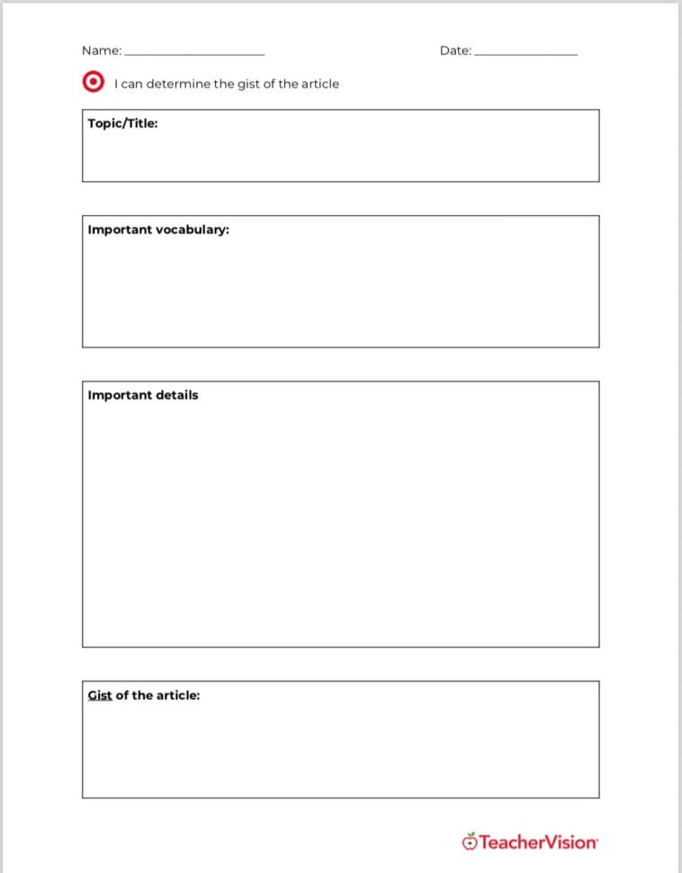 Graphic Organizers For Teachers Grades K12  Teachervision