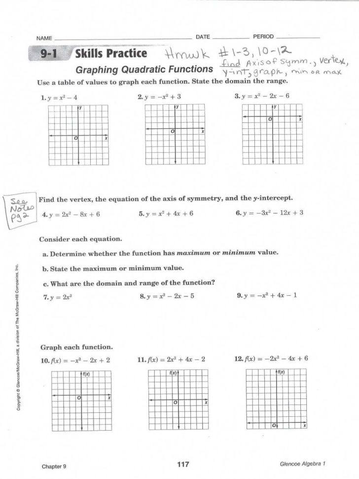 Graphing A Parabola From Vertex Form Worksheet Answer Key — db-excel.com