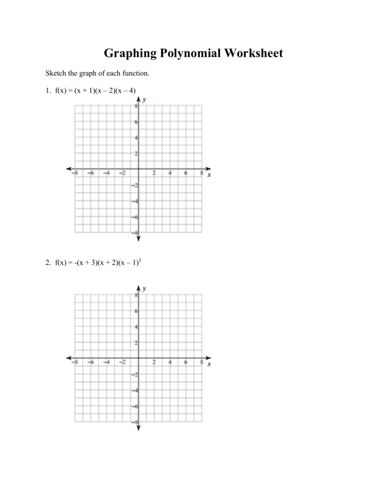 Graphing Polynomial Functions Packet