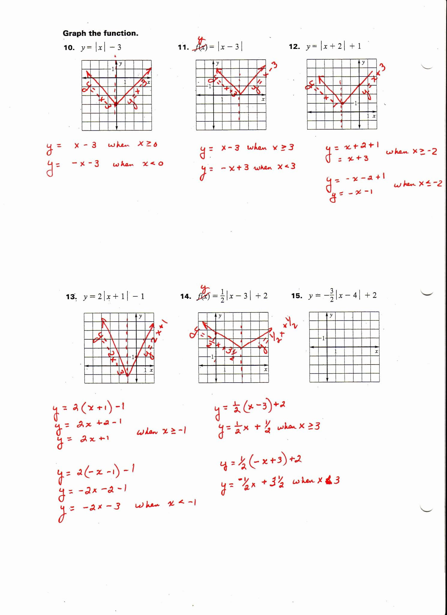 Graphing Polynomial Functions Worksheet Math 3