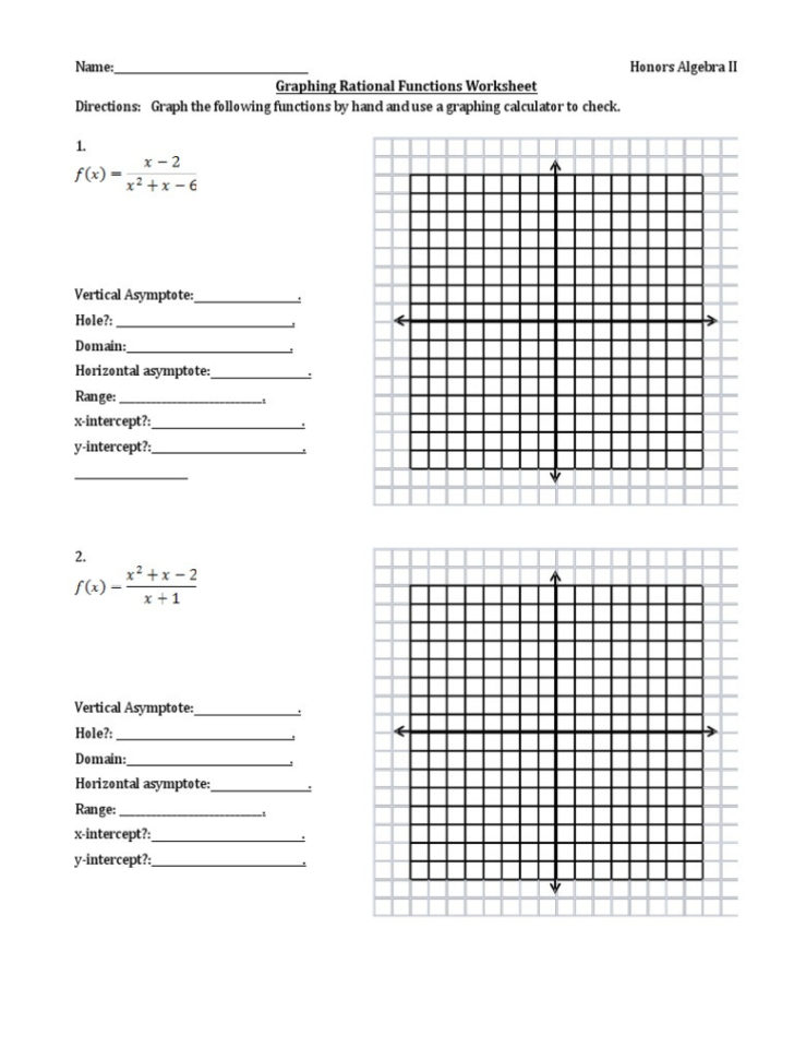 Graphing Rational Functions Ws Docx 2 Asymptote Zero Of A