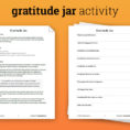 Gratitude Jar Activity Worksheet  Therapist Aid