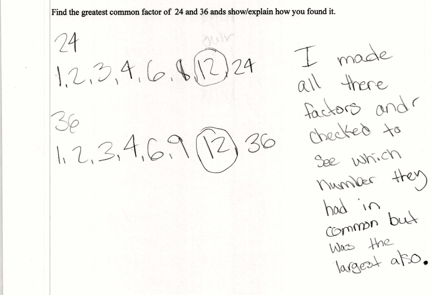 Greatest Common Factors Students Are Given Two Whole Numbers