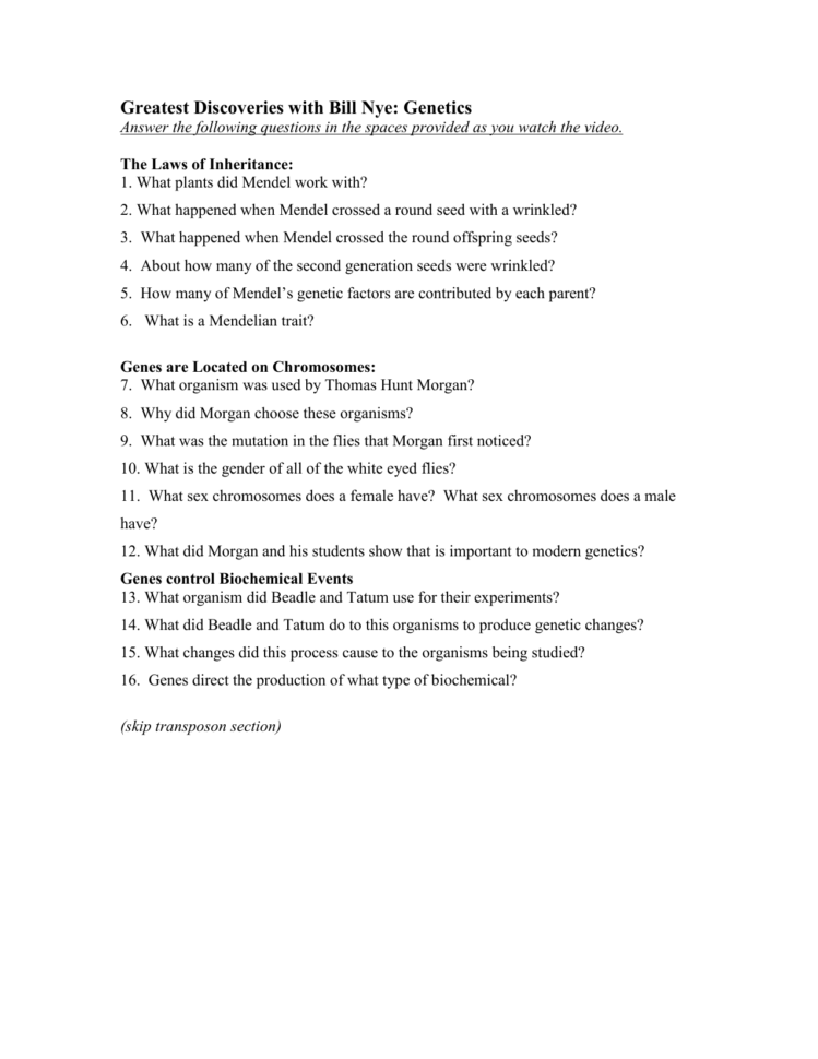 Greatest Discoveries With Bill Nye Genetics